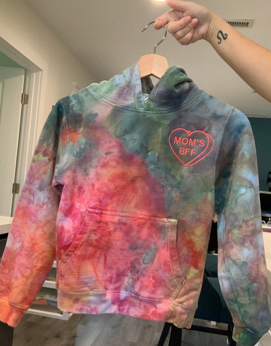 Mom’s BFF Ice Dyed Hoodie